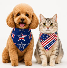 American flag pet bandana for dogs and cats - view 2