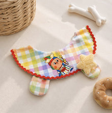 Colorful Plaid Star Pet Bib view 3