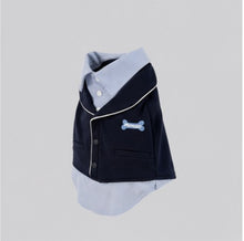 navy stripe pet suit for dogs and cats - view 3