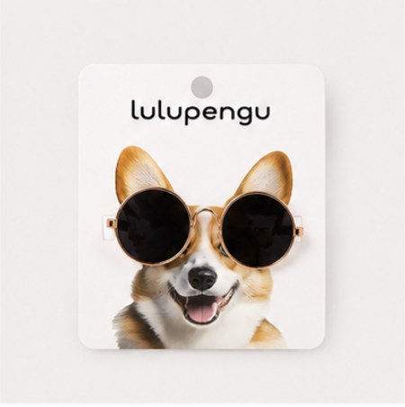 Pet Sunglasses Round Black SKU photo