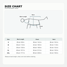LuluPengu clothing gallery size chart redesigned: pet-windbreaker-jacket