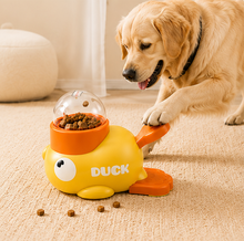 yellow press and treat enrichment toy for pets - view 3