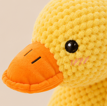 yellow squeaky duck plush pet toy - view 4