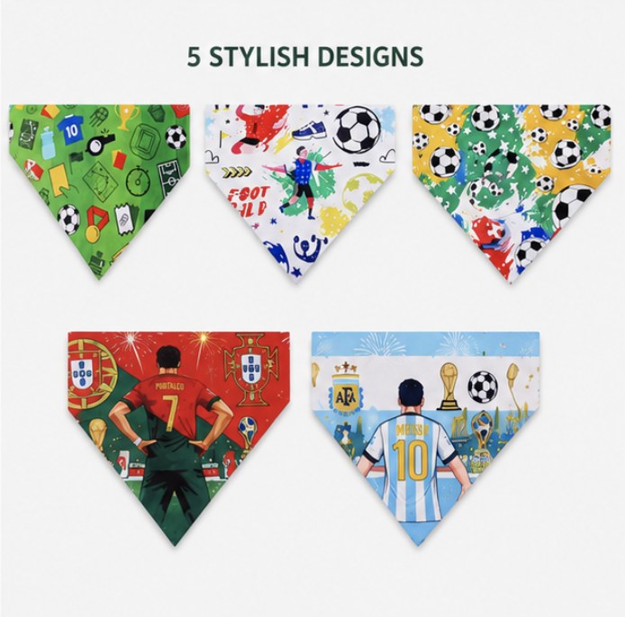 Summer Football Pet Bandana styles overview