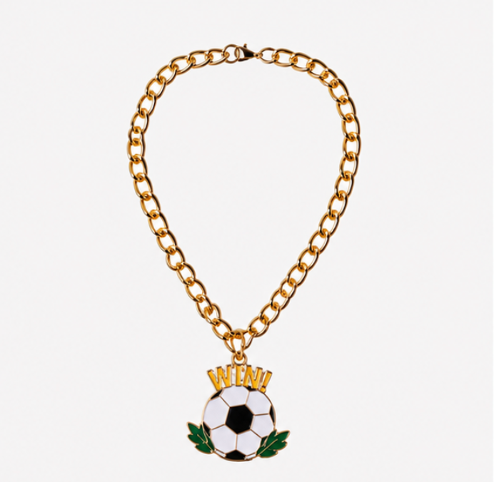 summer football charm necklace for pets