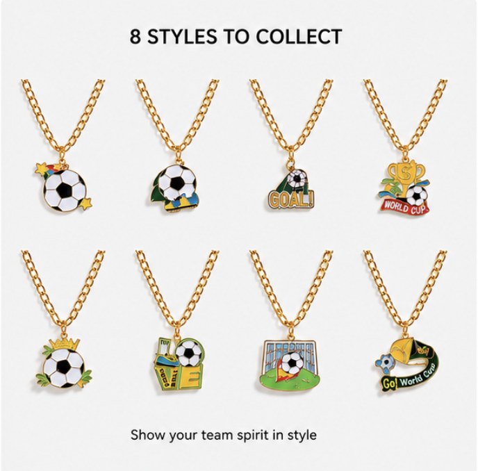 Summer Football Pet Charm Necklace styles overview
