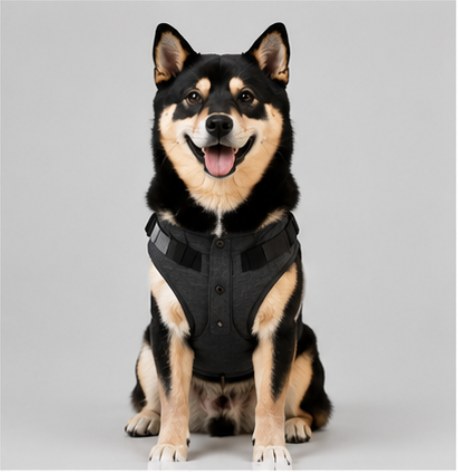 utility pet vest in mist gray - view 2
