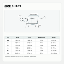 LuluPengu clothing gallery size chart redesigned: utility-pet-vest