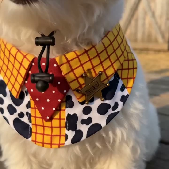 Yellow Plaid Pet Bib video cover