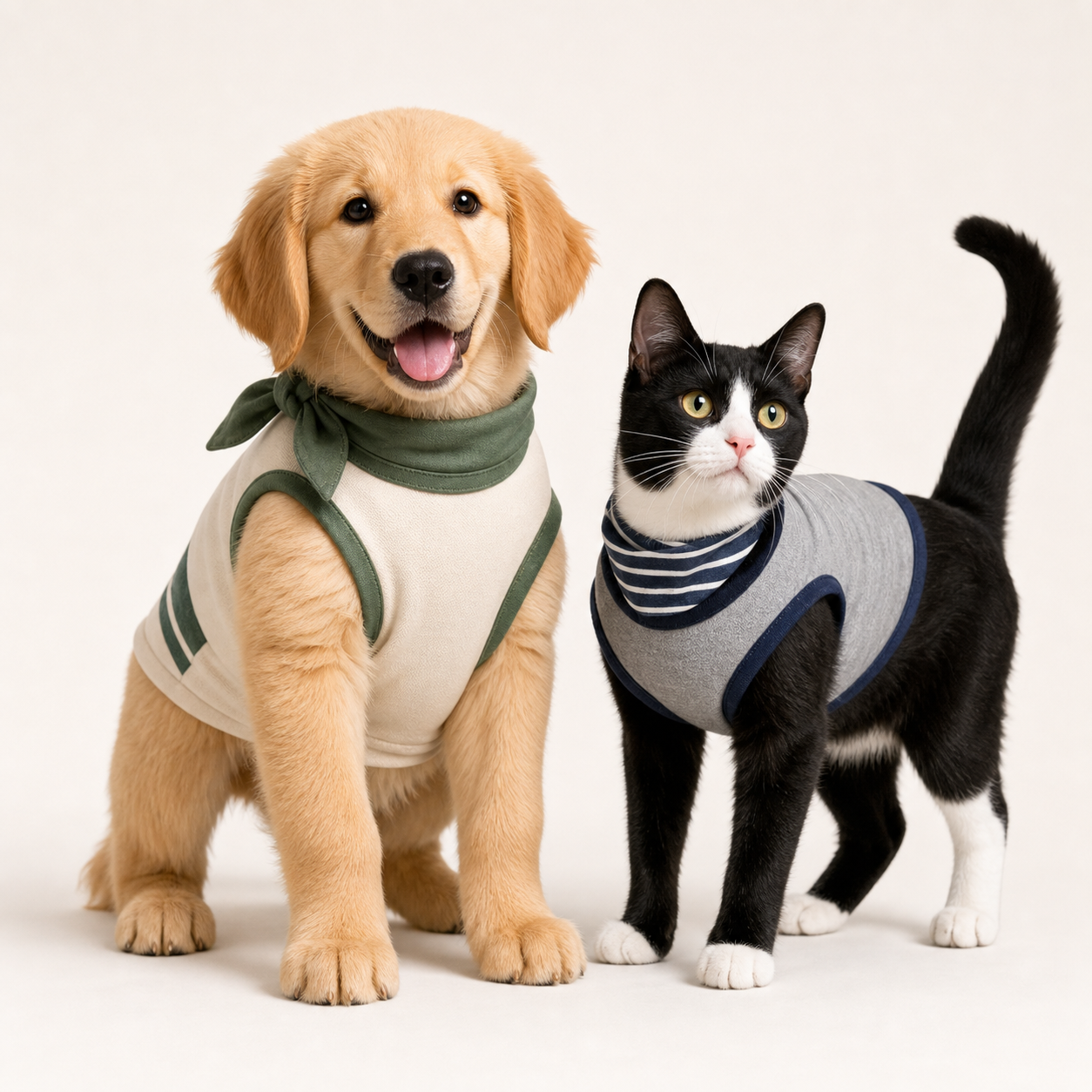 Cute pet clothing outfit for dogs and cats